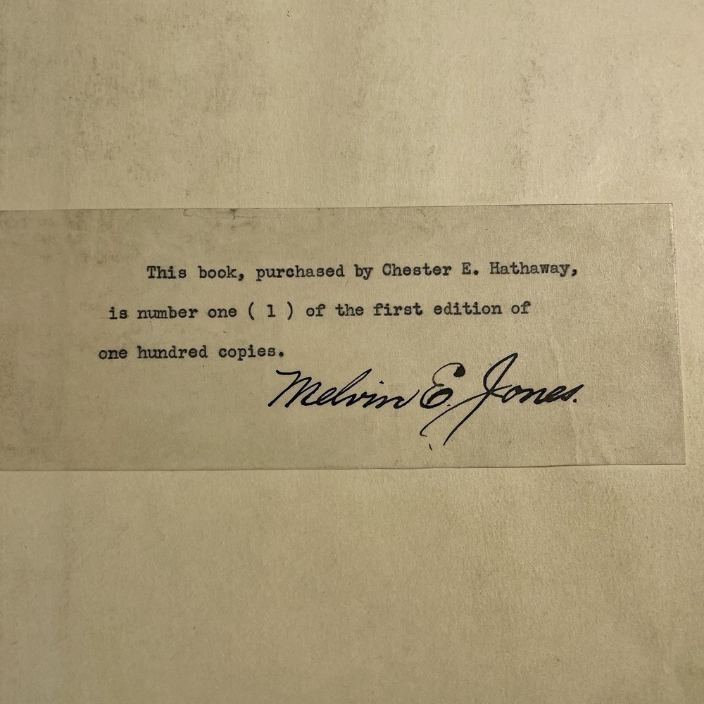 1934 Genealogy Of Jones Hathaway Richards Gooding Book Lmited ed #1/100 Signed - Picture 3 of 16